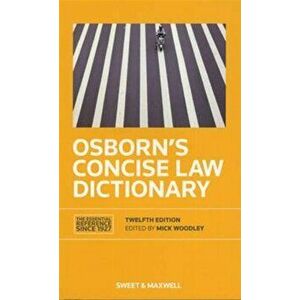 Osborn's Concise Law Dictionary. 12 ed, Paperback - *** imagine