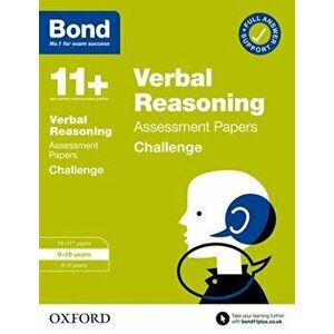 Bond 11+: Bond 11+ Verbal Reasoning Challenge Assessment Papers 9-10 years, Paperback - Bond 11+ imagine