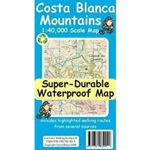 Costa Blanca Mountains Tour and Trail Map, Sheet Map - David Brawn imagine