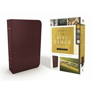 The King James Study Bible, Bonded Leather, Burgundy, Full-Color Edition, Hardcover - Thomas Nelson imagine