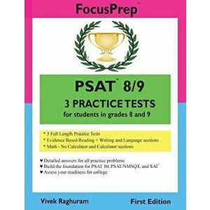 PSAT 8/9 3 Practice Tests: For Students in Grades 8 and 9, Paperback - Vivek Raghuram imagine