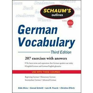 Schaum's Outline of German Vocabulary, 3ed, Paperback - Edda Weiss imagine