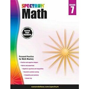 Spectrum Math Workbook, Grade 7, Paperback - Spectrum imagine