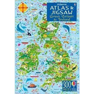 Usborne Atlas and Jigsaw Great Britain and Ireland, Hardcover - *** imagine