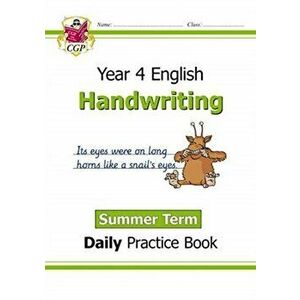 New KS2 Handwriting Daily Practice Book: Year 4 - Summer Term, Paperback - Cgp Books imagine