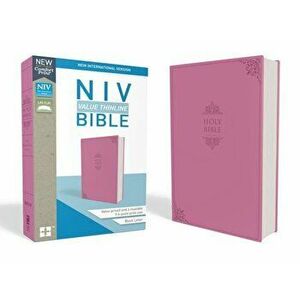 NIV, Value Thinline Bible, Imitation Leather, Pink, Hardcover - Zondervan imagine