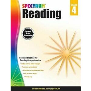 Spectrum Reading Workbook, Grade 4, Paperback - Spectrum imagine
