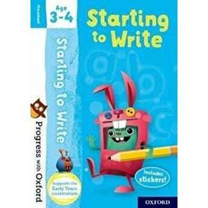 Progress with Oxford: Starting to Write Age 3-4, Paperback - Sarah Snashall imagine