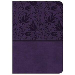 CSB Large Print Compact Reference Bible, Purple Leathertouch, Hardcover - Holman imagine