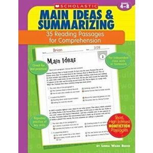 Main Ideas & Summarizing: Grades 4-8, Paperback - Linda Ward Beech imagine