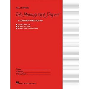 Guitar Tablature Manuscript Paper - Wire-Bound: Manuscript Paper, Paperback - Hal Leonard Corp imagine