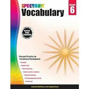 Spectrum Vocabulary, Grade 6, Paperback - Spectrum imagine