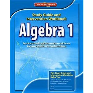 Algebra 1 Study Guide and Intervention Workbook, Paperback - McGraw-Hill Education imagine