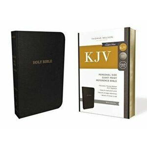 KJV, Reference Bible, Personal Size Giant Print, Leather-Look, Black, Red Letter Edition, Paperback - ThomasNelson imagine