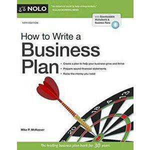 How to Write a Business Plan, Paperback imagine