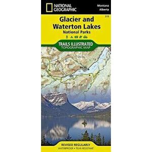 Glacier and Waterton Lakes National Parks - National Geographic Maps - Trails Illust imagine