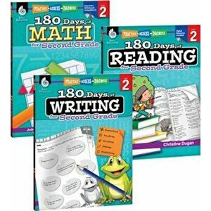180 Days of Reading, Writing and Math for Second Grade 3-Book Set, Paperback - Teacher Created Materials imagine