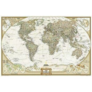 National Geographic: World Executive Wall Map (36 X 24 Inches) - National Geographic Maps - Reference imagine