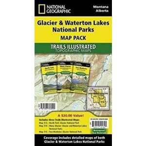 Glacier and Waterton Lakes National Parks 'map Pack Bundle' - National Geographic Maps - Trails Illust imagine