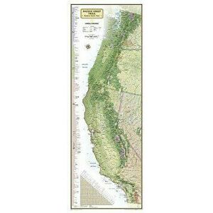National Geographic: Pacific Crest Trail Wall Map in Gift Box Wall Map (18 X 48 Inches) - National Geographic Maps - Reference imagine