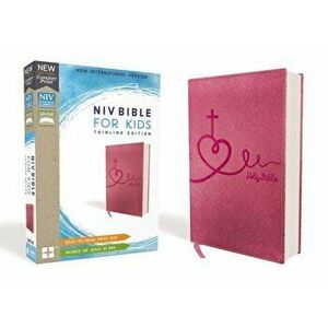 Niv, Bible for Kids, Leathersoft, Pink, Red Letter Edition, Comfort Print: Thinline Edition - Zondervan imagine