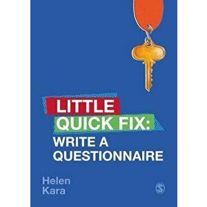 Write a Questionnaire: Little Quick Fix, Paperback - Helen Kara imagine