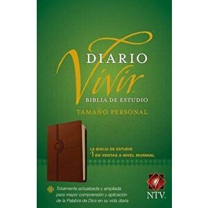 Biblia de Estudio del Diario Vivir Ntv, Tamańo Personal (Letra Roja, Sentipiel, Café Claro) - Tyndale imagine