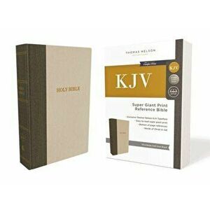 KJV, Reference Bible, Super Giant Print, Hardcover, Green/Tan, Red Letter Edition - Thomas Nelson imagine
