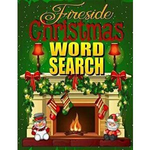 Fireside Christmas Word Search: Easy Large Print Puzzle Book for Adults & Kids: Plus 30 Christmas Coloring Pages for Relaxation: Great Christmas Stock imagine