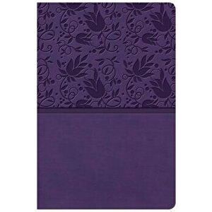 KJV Giant Print Reference Bible, Purple Leathertouch - Csb Bibles by Holman imagine