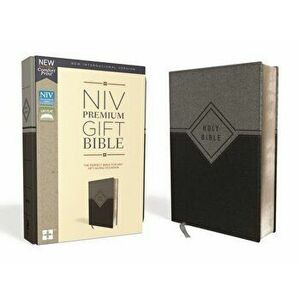 Niv, Premium Gift Bible, Leathersoft, Black/Gray, Red Letter Edition, Comfort Print - Zondervan imagine