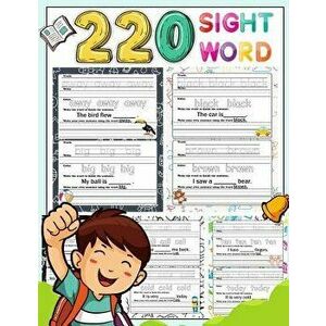 220 Sight Word: High-Frequency Sight Word Worksheets 5 Level for Pre-Primer Primer First Second and Third or Preschoolers to 3rd Grade, Paperback - Sh imagine
