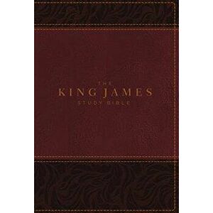 The King James Study Bible, Imitation Leather, Burgundy, Indexed, Full-Color Edition - Thomas Nelson imagine