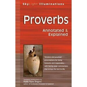 Proverbs: Annotated & Explained, Hardcover - Rami Shapiro imagine