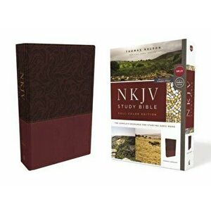 NKJV Study Bible, Imitation Leather, Red, Full-Color, Red Letter Edition, Comfort Print: The Complete Resource for Studying God's Word - Thomas Nelson imagine