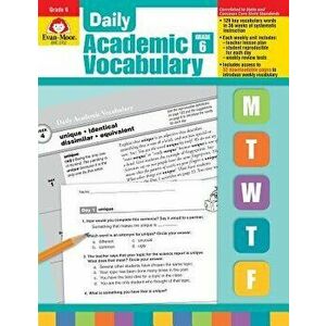 Daily Academic Vocabulary Grade 6+ [With Transparencies], Paperback - Evan-Moor Educational Publishers imagine