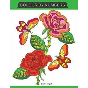 Colour by Numbers: Large Print Colour By Number Butterflies, Birds, and Flowers Adult Colouring Book, Paperback - Sujatha Lalgudi imagine
