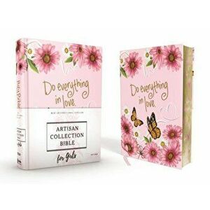 Niv, Artisan Collection Bible for Girls, Cloth Over Board, Pink Daisies, Designed Edges Under Gilding, Red Letter Edition, Comfort Print, Hardcover - imagine