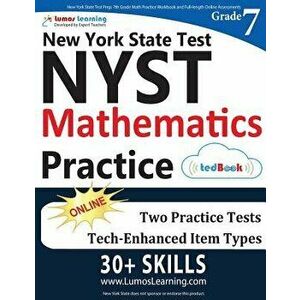 New York State Test Prep: 7th Grade Math Practice Workbook and Full-length Online Assessments: NYST Study Guide, Paperback - Lumos Learning imagine