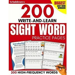 200 Write-and-Learn Sight Word Practice Pages: Learn the Top 200 High-Frequency Words Essential to Reading and Writing Success (Sight Word Books), Pap imagine
