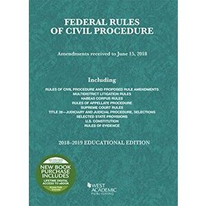 Federal Rules of Civil Procedure, Educational Edition, 2018-2019, Paperback - Publisher's Editorial Staff imagine