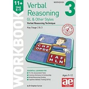 11+ Verbal Reasoning Year 5-7 GL & Other Styles Workbook 3. Verbal Reasoning Technique, Paperback - Katrina MacKay imagine