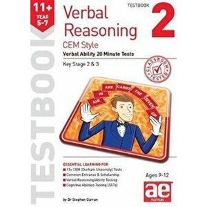 11+ Verbal Reasoning Year 5-7 CEM Style Testbook 2. Verbal Ability 20 Minute Tests, Paperback - Katrina MacKay imagine