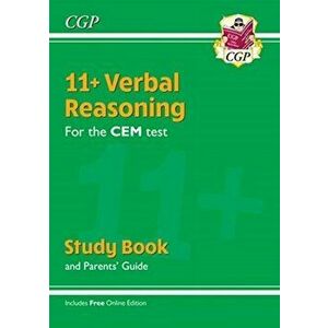 New 11+ CEM Verbal Reasoning Study Book (with Parents' Guide & Online Edition), Paperback - *** imagine