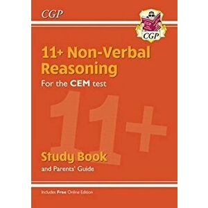 New 11+ CEM Non-Verbal Reasoning Study Book (with Parents' Guide & Online Edition), Paperback - CGP Books imagine