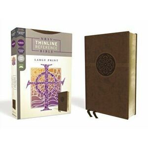 NRSV, Thinline Reference Bible, Large Print, Leathersoft, Brown, Comfort Print - *** imagine