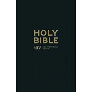 NIV Thinline Black Leather Bible, Hardback - *** imagine