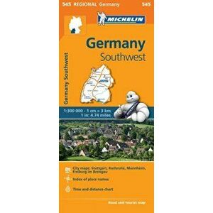 Germany Southwest - Michelin Regional Map 545. Map, Sheet Map - *** imagine