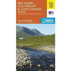 Ben Alder, Loch Ericht & Loch Laggan, Dalwhinnie, Sheet Map - *** imagine