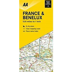 Road Map France & Benelux, Sheet Map - *** imagine
